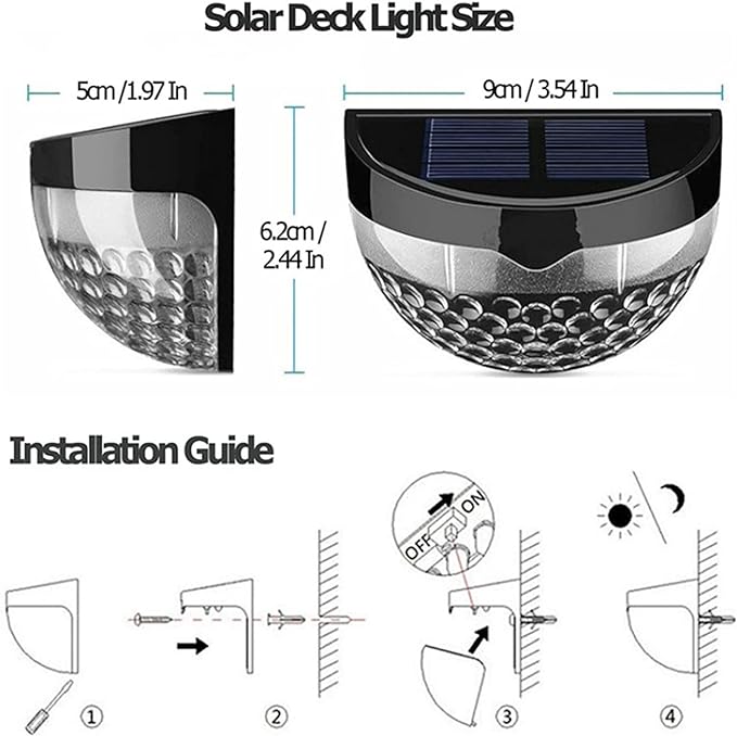 LUZ SOLAR DE PARED PACK POR 2 UDS 9x6.2x